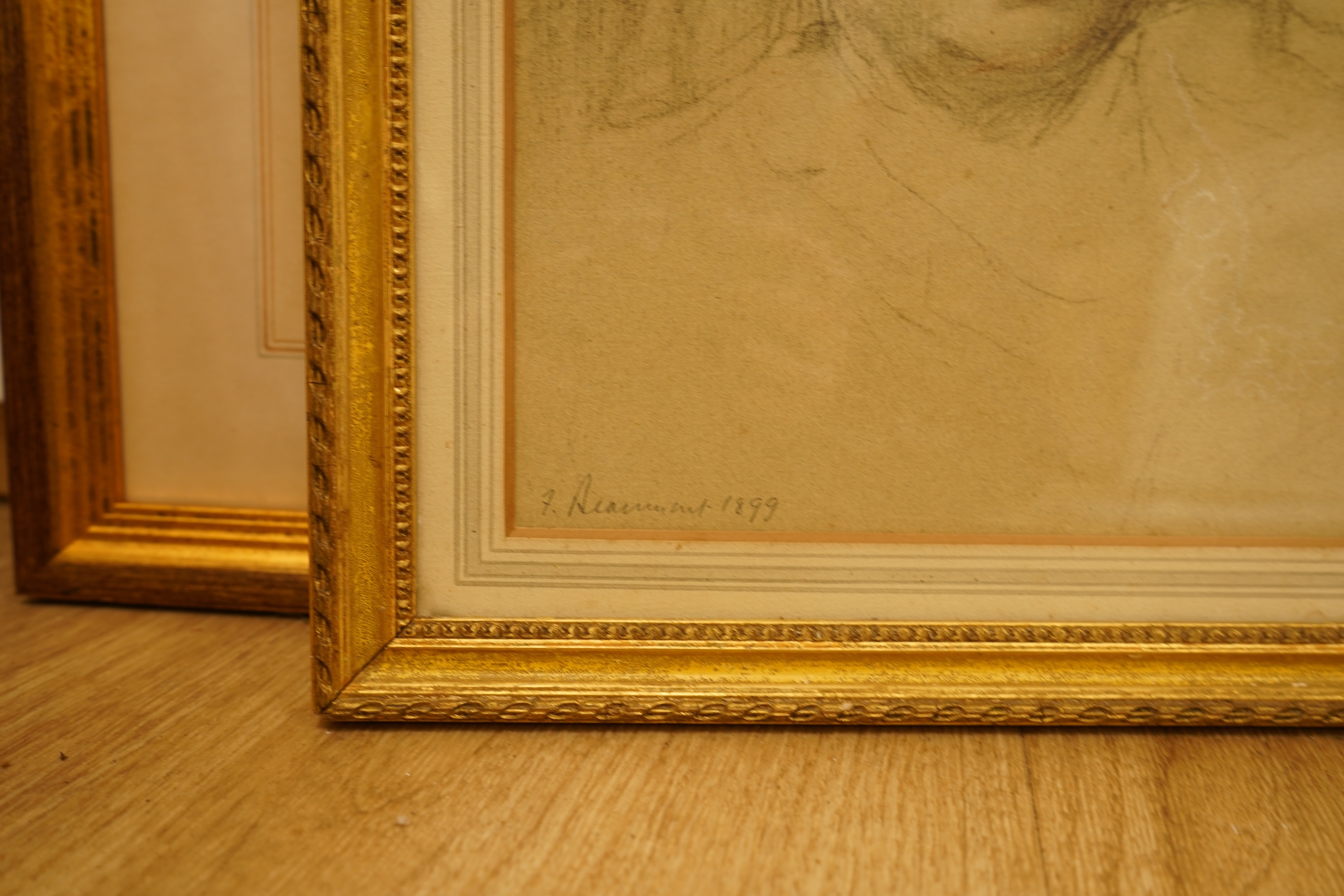 Frederick Beaumont (1861-1954), Portrait of The Honourable Mrs Pitt-Rivers, signed, inscribed and dated 1899, pastel, 25 x 20cm